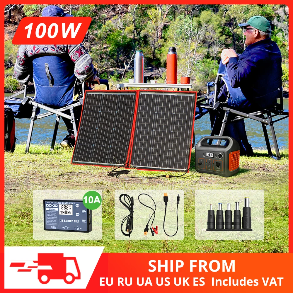 Dokio 18V 100W Elastyczny składany panel słoneczny