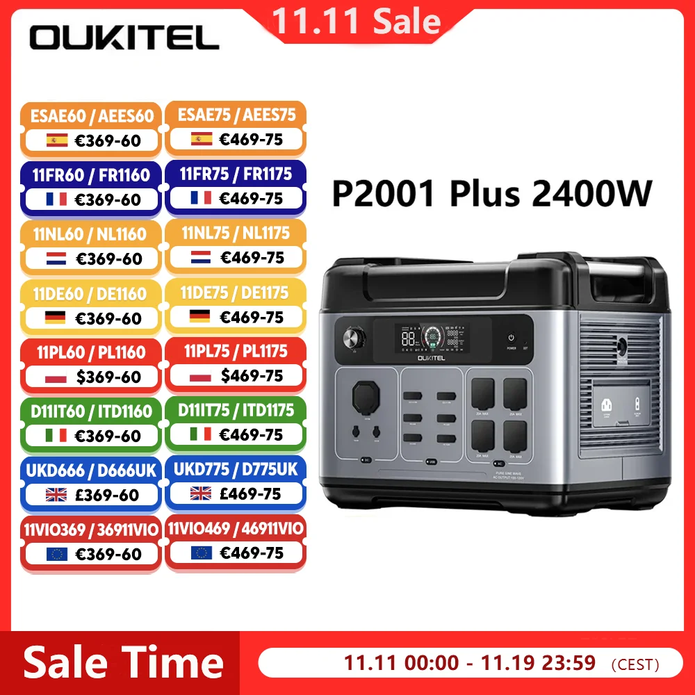 Stacja zasilania Oukitel P2001 Plus 2400W