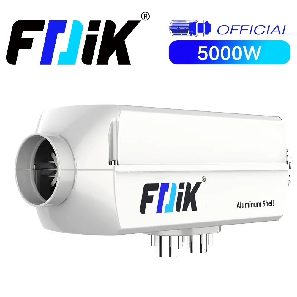 Grzejnik powietrza na olej napędowy FDIK 5kW 12V 24V z aplikacją Bluetooth, aluminiowa obudowa, ogrzewanie postojowe do samochodu, autobusu, ciężarówki, łodzi, kampera