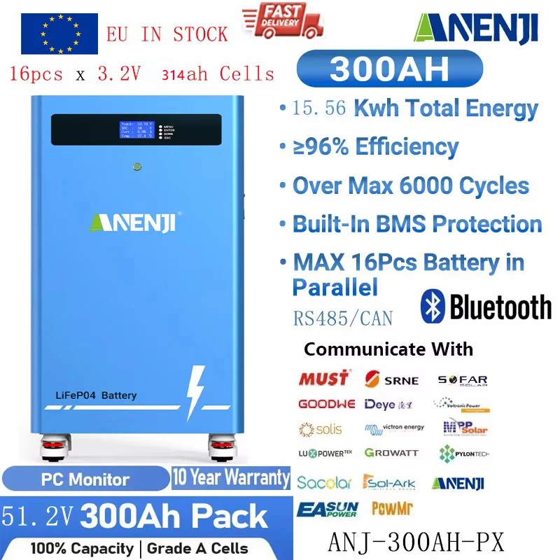 Magazyn Energii Akumulator ANENJI 48V 300Ah LiFePO4